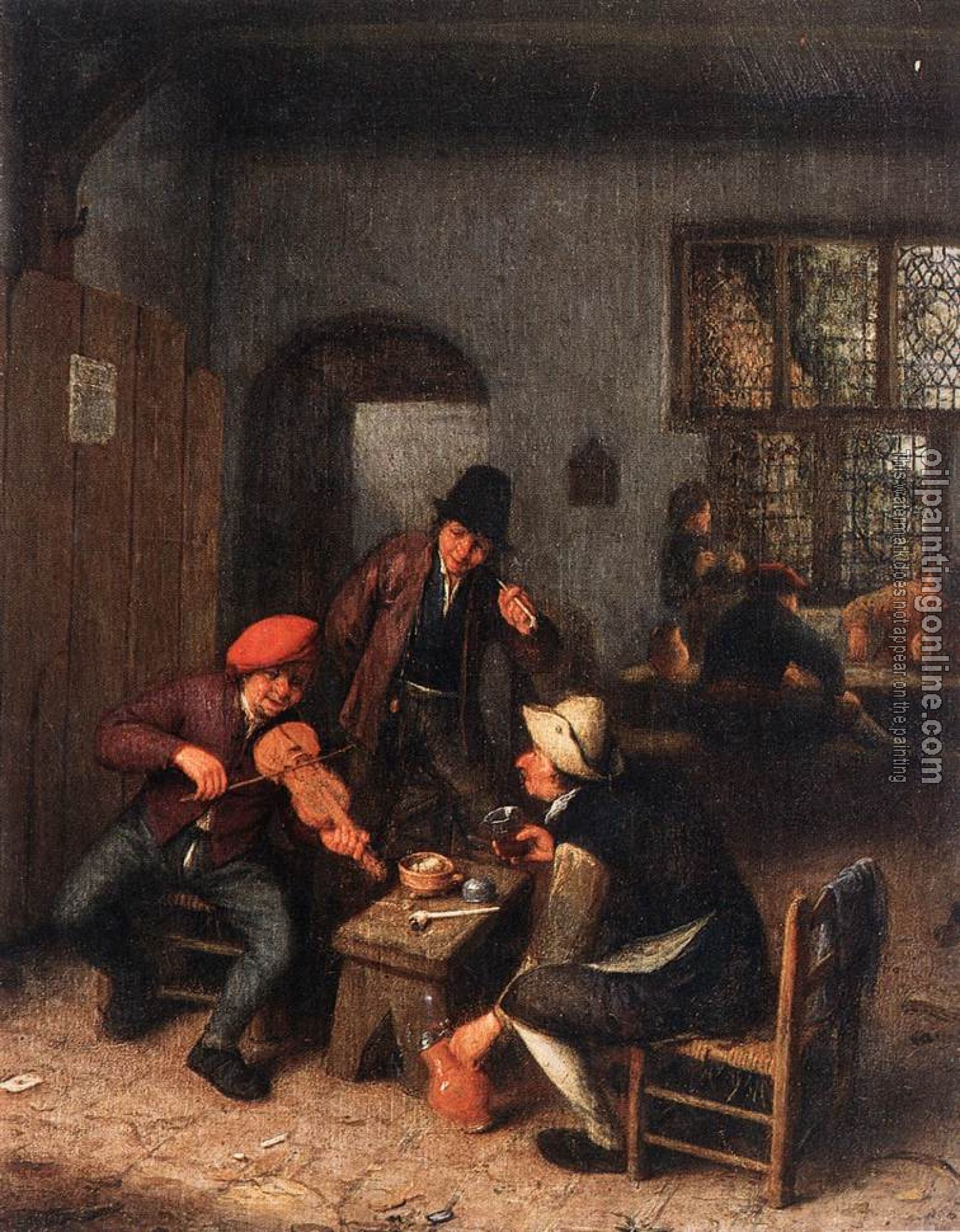 Ostade, Adriaen Jansz van - Interior of a Tavern with Violin Player